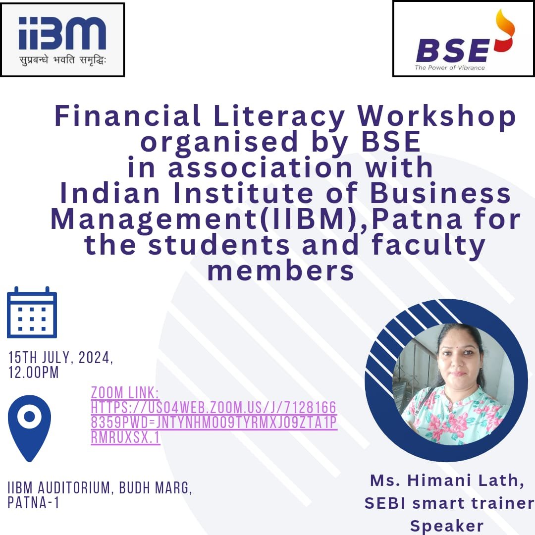 BSE Financial Literacy Program in IIBM Patna